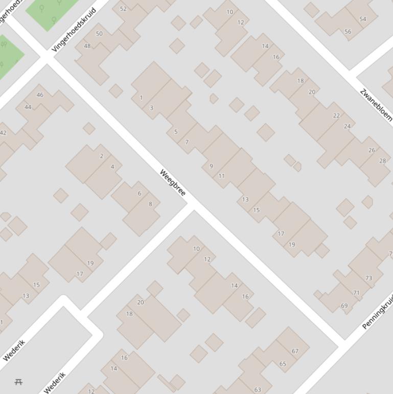 Kaart van  Weegbree.