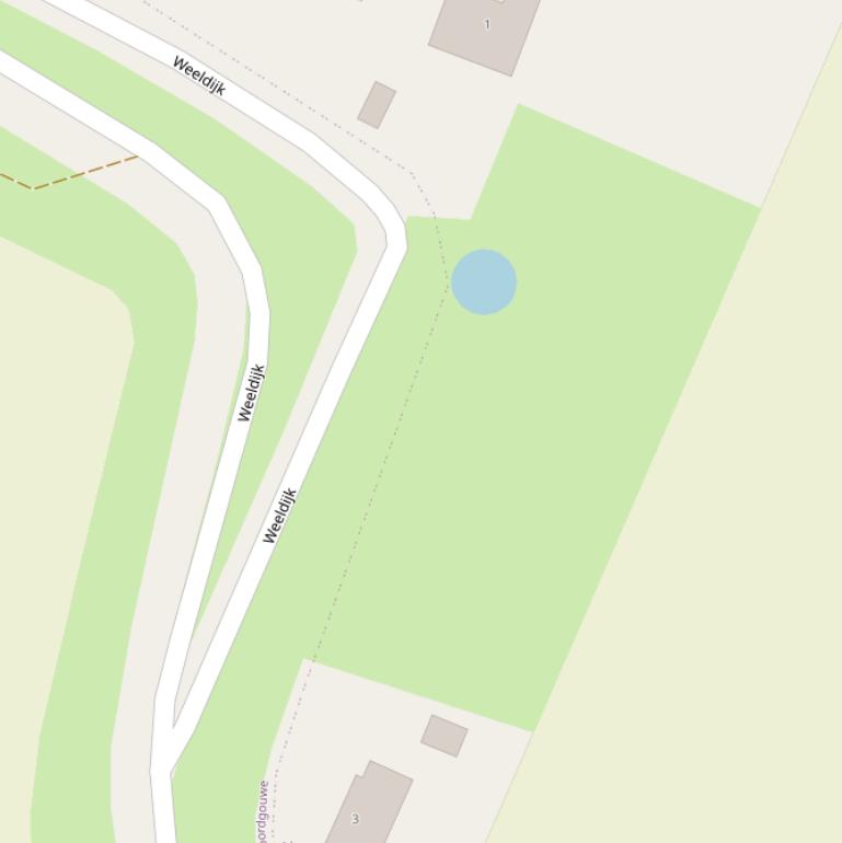 Kaart van de Weeldijk.