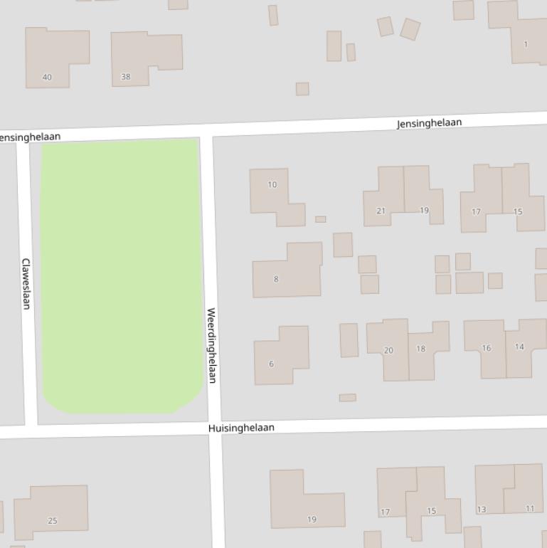 Kaart van de Weerdinghelaan.