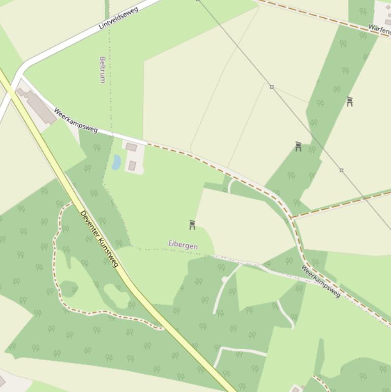 Kaart van de Weerkampsweg.