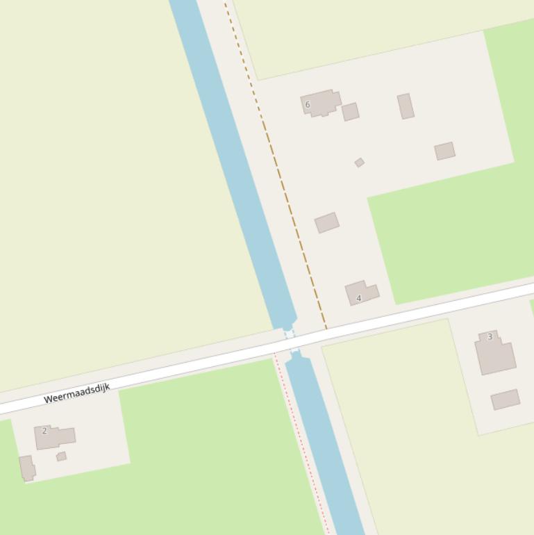 Kaart van de Weermaadsdijk.