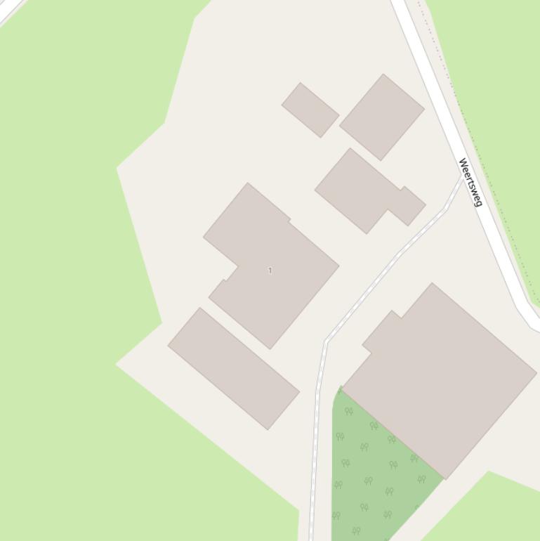 Kaart van de Weertsweg.