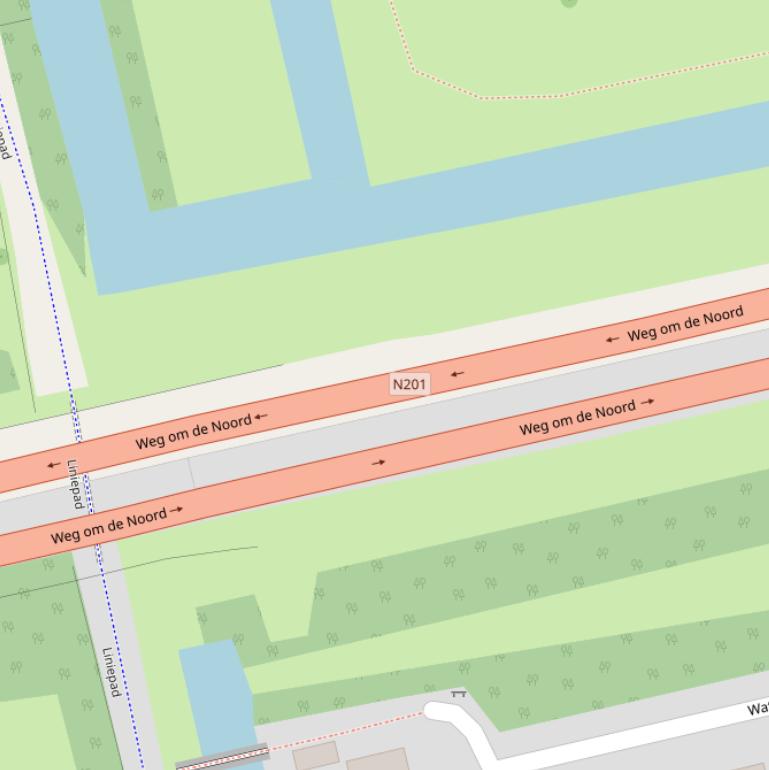 Kaart van  Weg om de Noord.