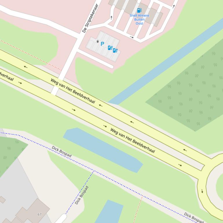 Kaart van  Weg van het Beeldverhaal.