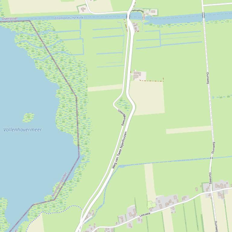 Kaart van  Weg van Twee Nijenhuizen.