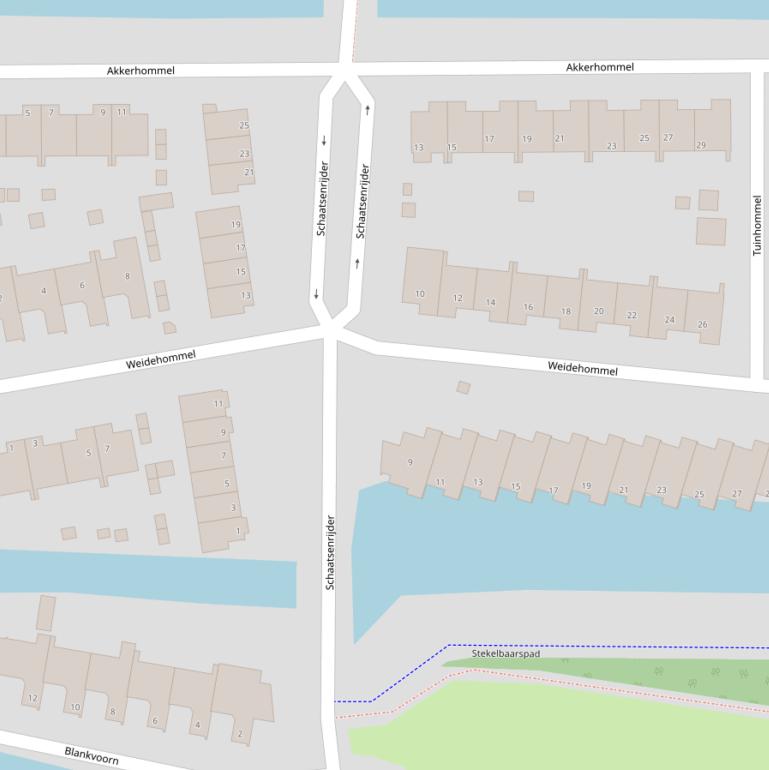 Kaart van  Weidehommel.