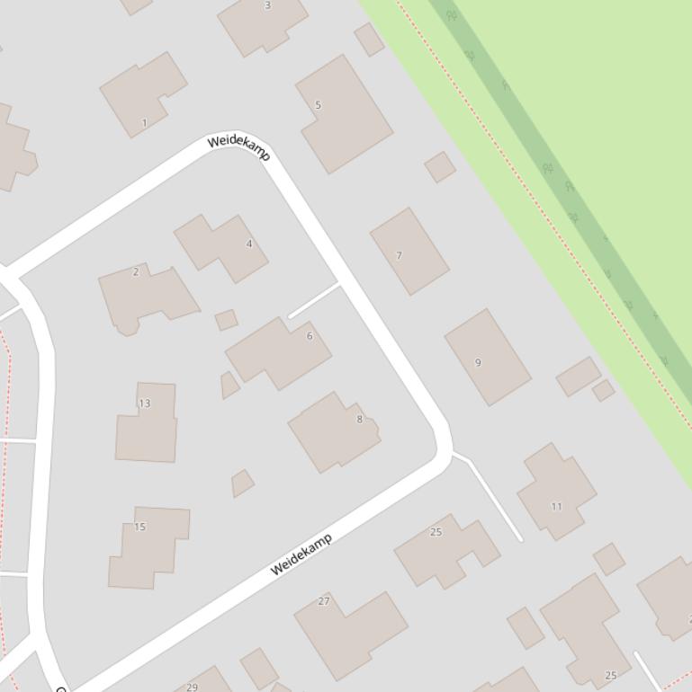 Kaart van  Weidekamp.