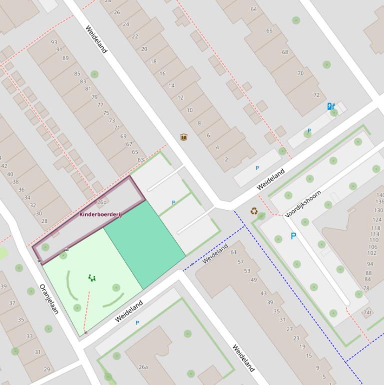 Kaart van  Weideland.