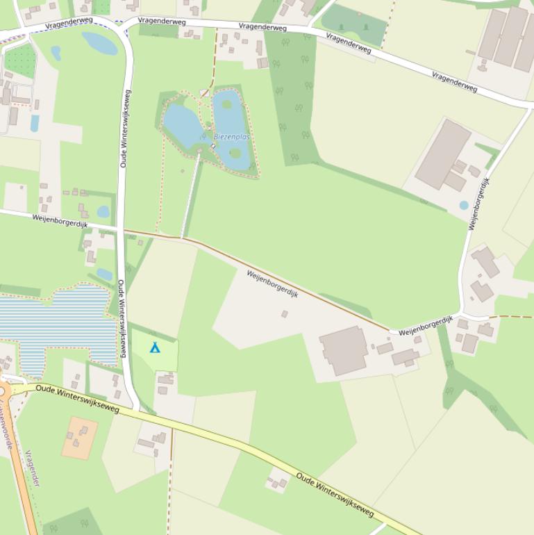 Kaart van de Weijenborgerdijk.