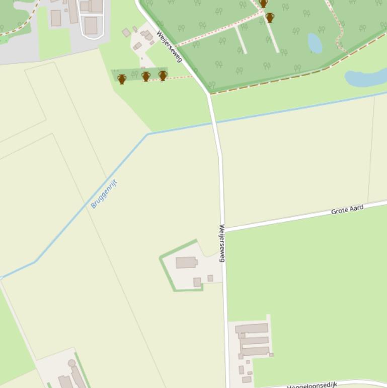 Kaart van de Weijerseweg.