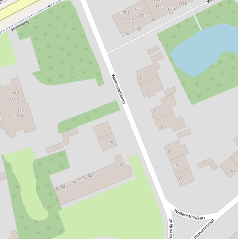 Kaart van de Wellensteinlaan.