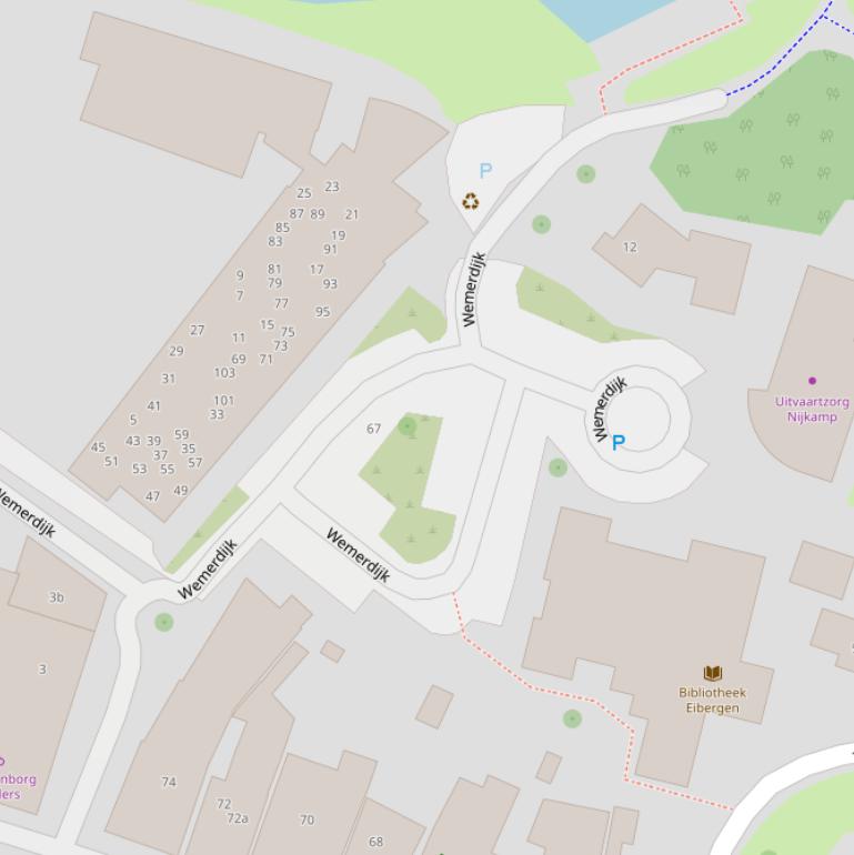 Kaart van de Wemerdijk.