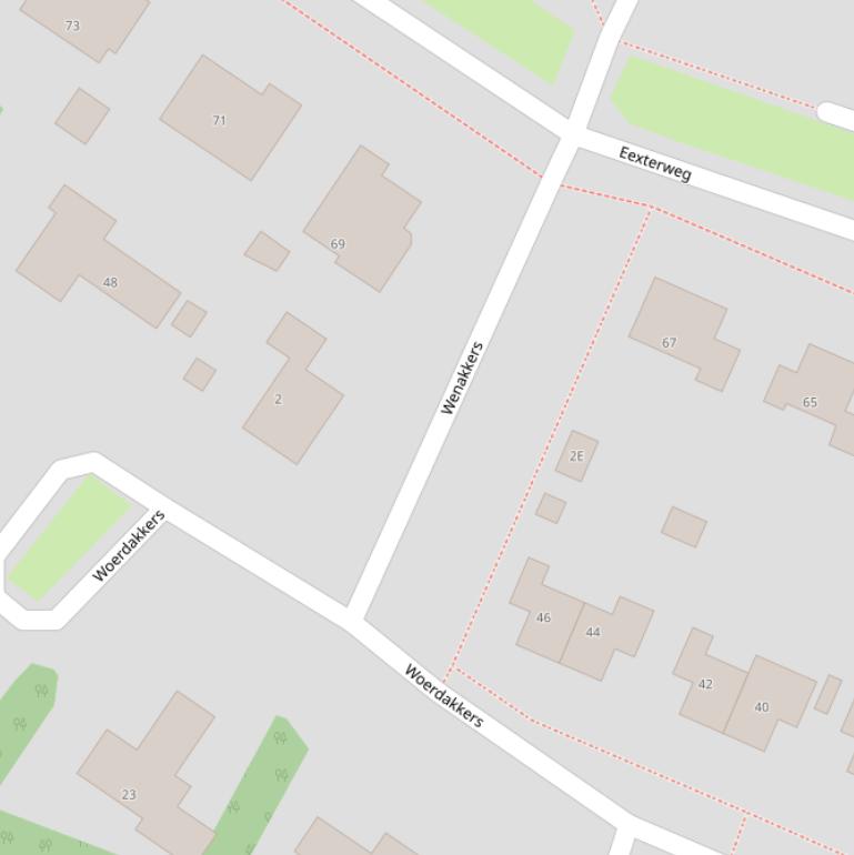 Kaart van  Wenakkers.