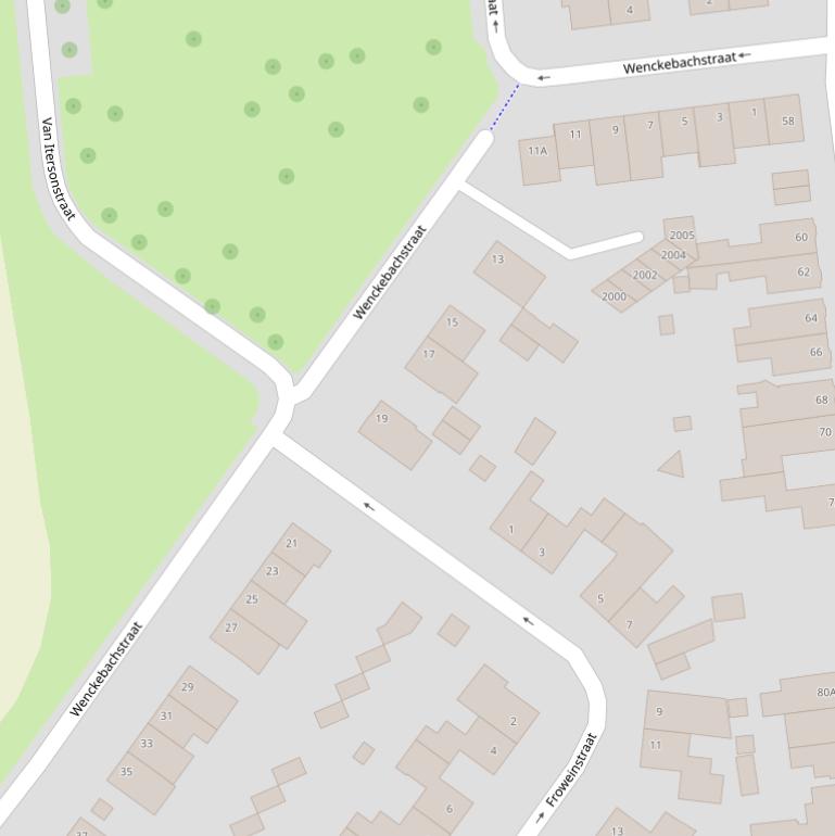 Kaart van de Wenckebachstraat.