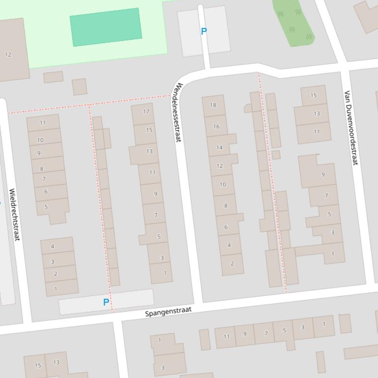 Kaart van de Wendelnessestraat.