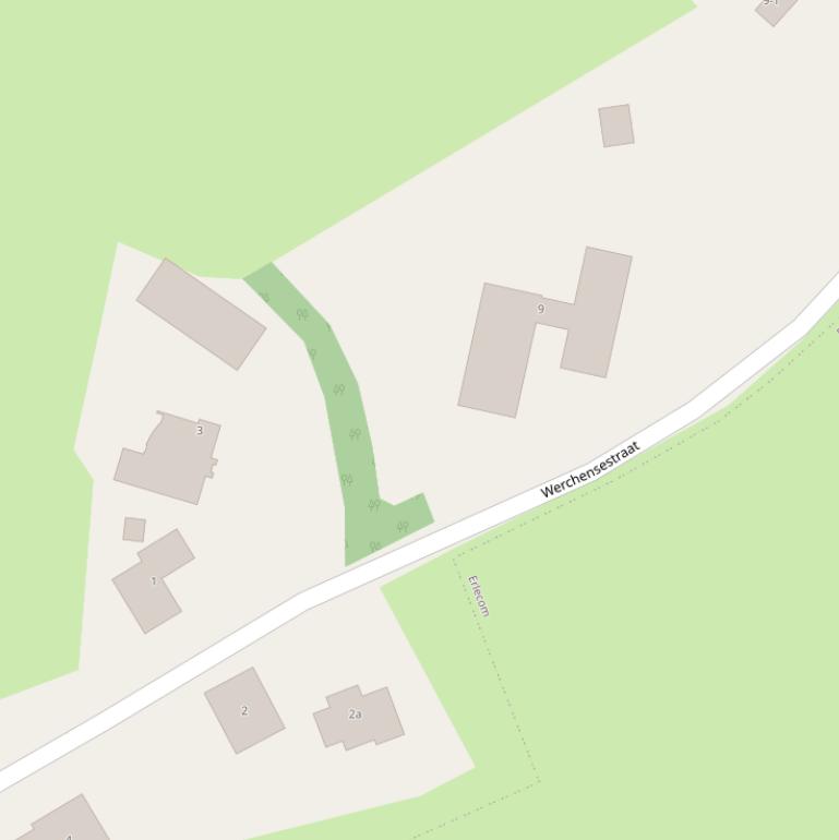 Kaart van de Werchensestraat.