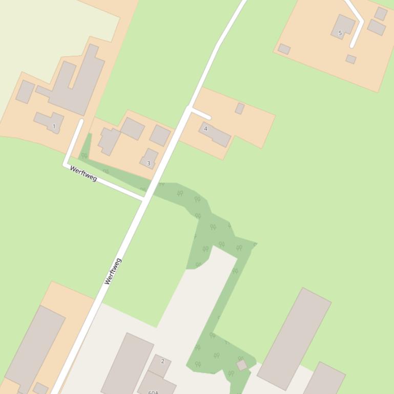 Kaart van de Werftweg.