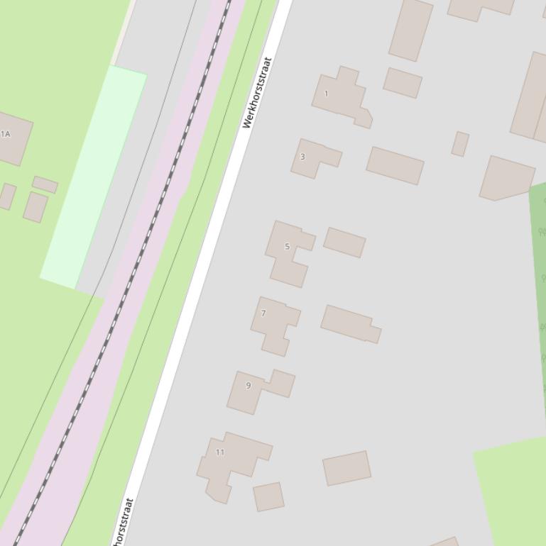 Kaart van de Werkhorststraat.