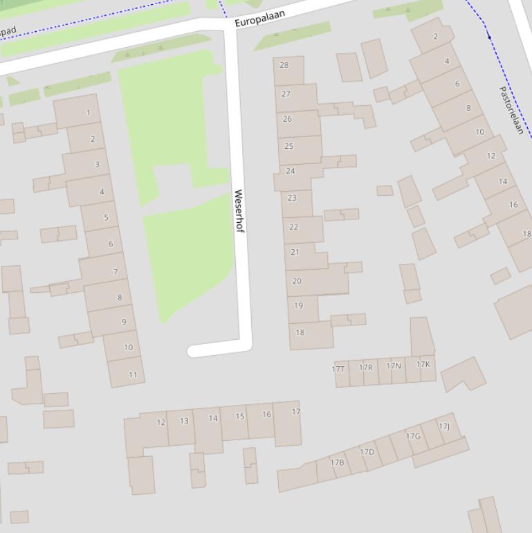 Kaart van de Weserhof.