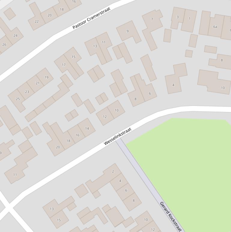 Kaart van de Wesselinkstraat.