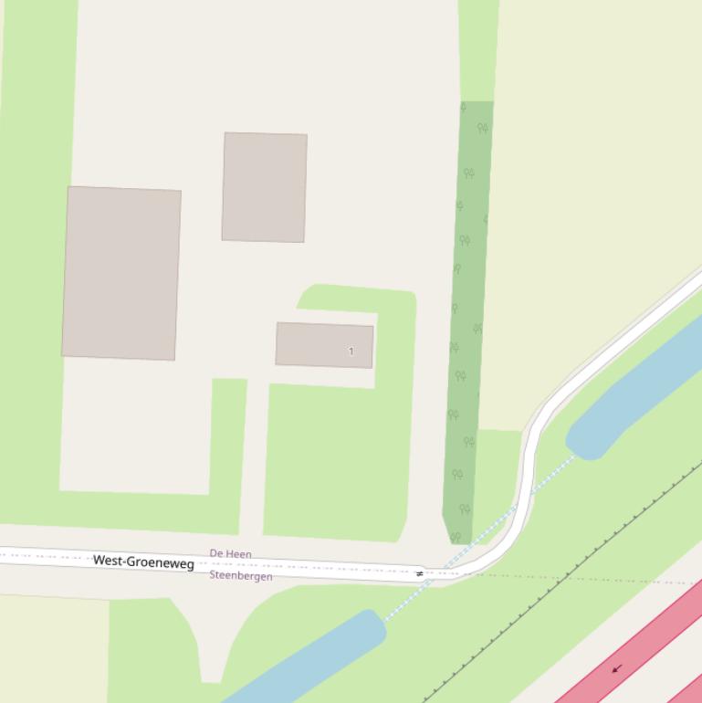 Kaart van de West-Groeneweg.