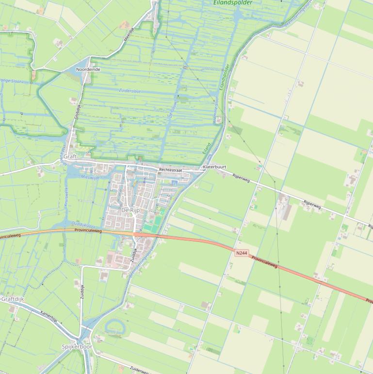 Kaart van de Westdijk.