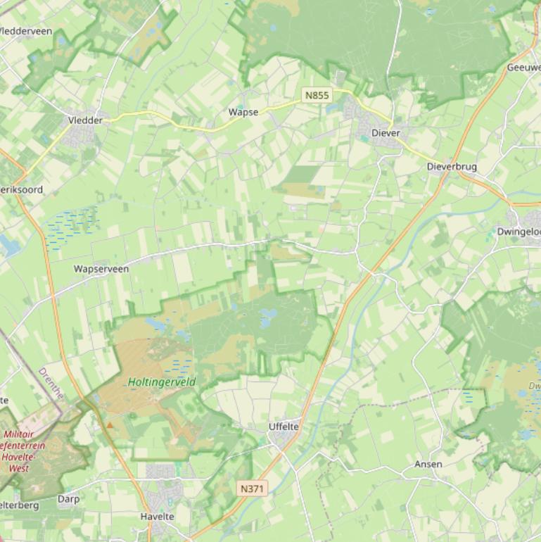 Kaart van  Westeinde.