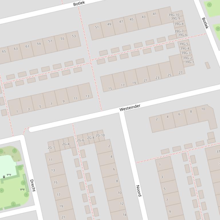 Kaart van  Westeinder.