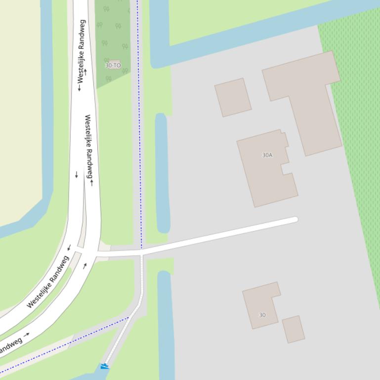 Kaart van de Westelijke Randweg.