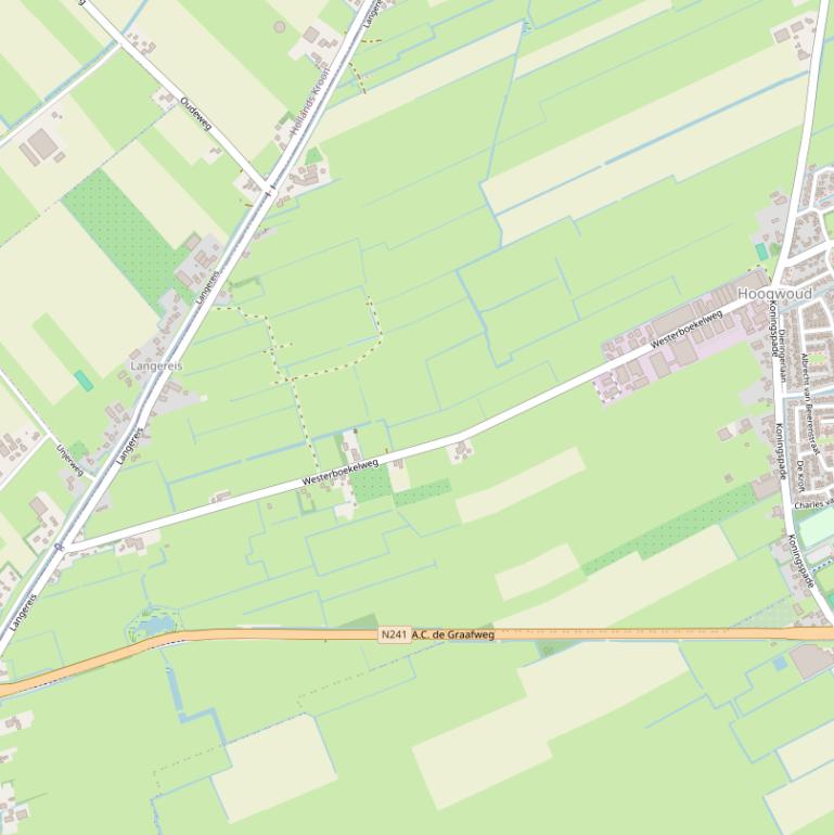 Kaart van de Wester Boekelweg.