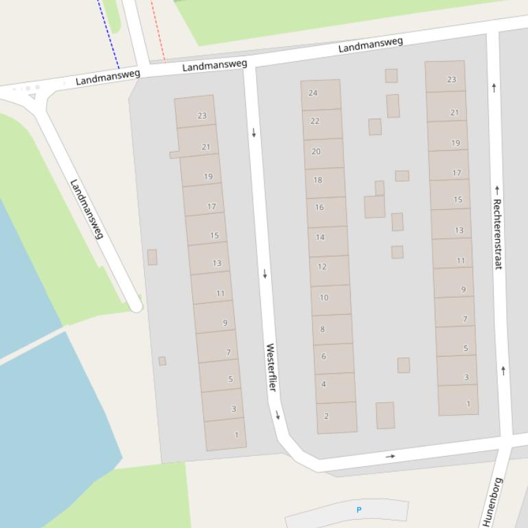 Kaart van  Westerflier.