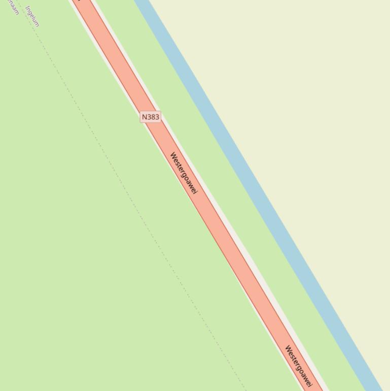 Kaart van  Westergoawei.