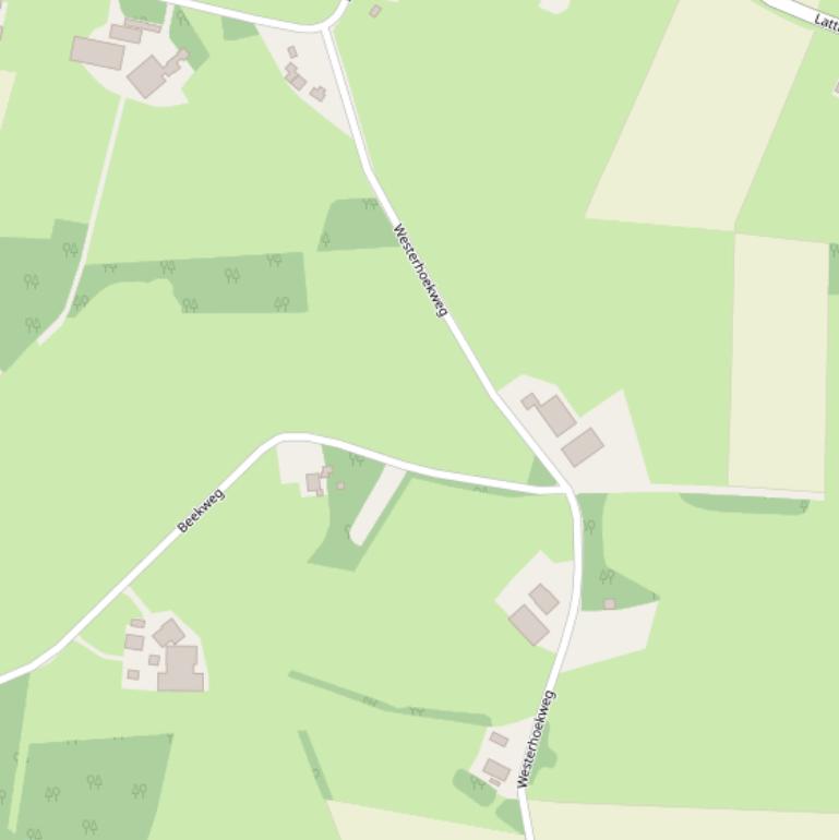 Kaart van de Westerhoekweg.