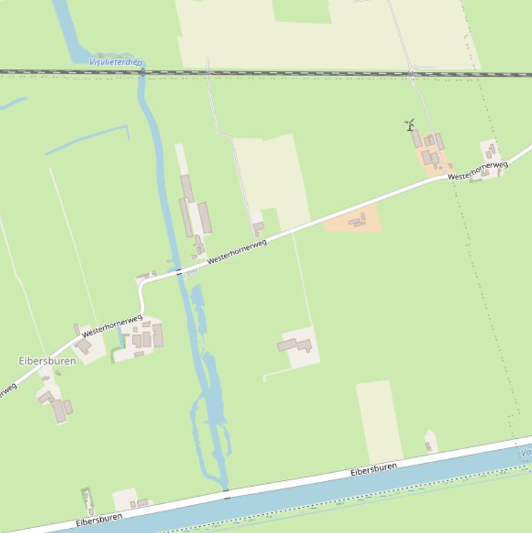 Kaart van de Westerhornerweg.