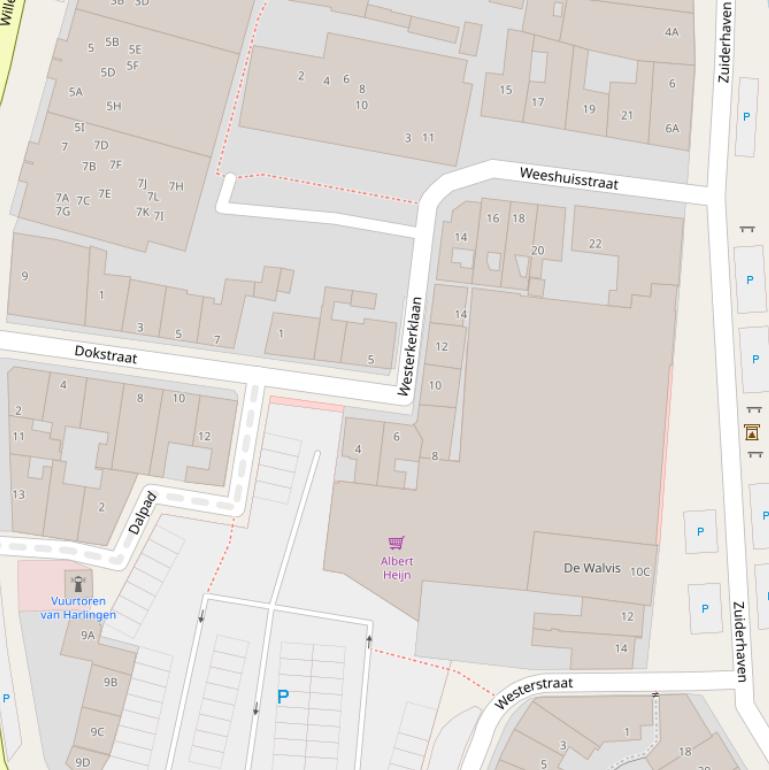 Kaart van de Westerkerklaan.