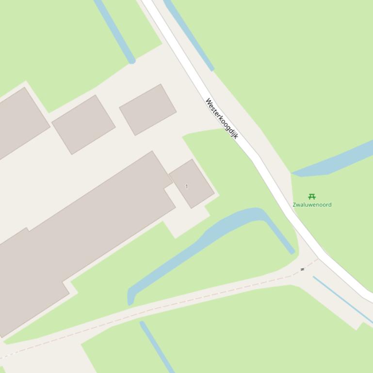 Kaart van de Westerkoogdijk.