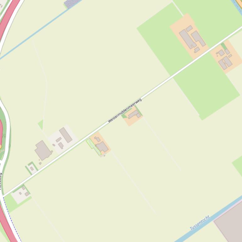 Kaart van de Westermiddenmeerweg.