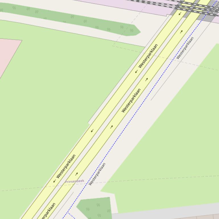 Kaart van de Westerparklaan.