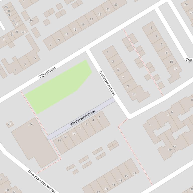 Kaart van de Westerweelstraat.