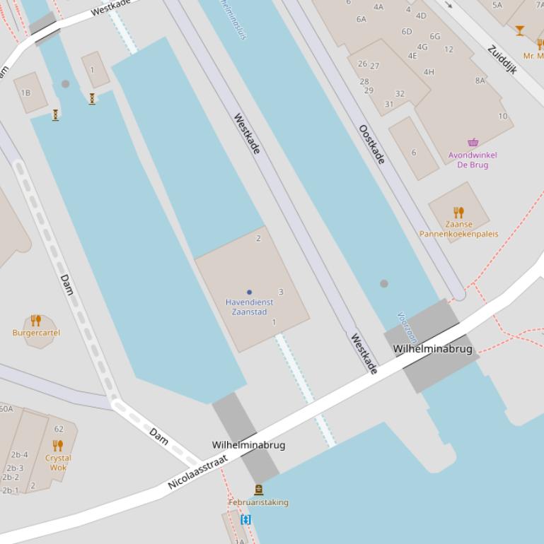 Kaart van de Westkade.