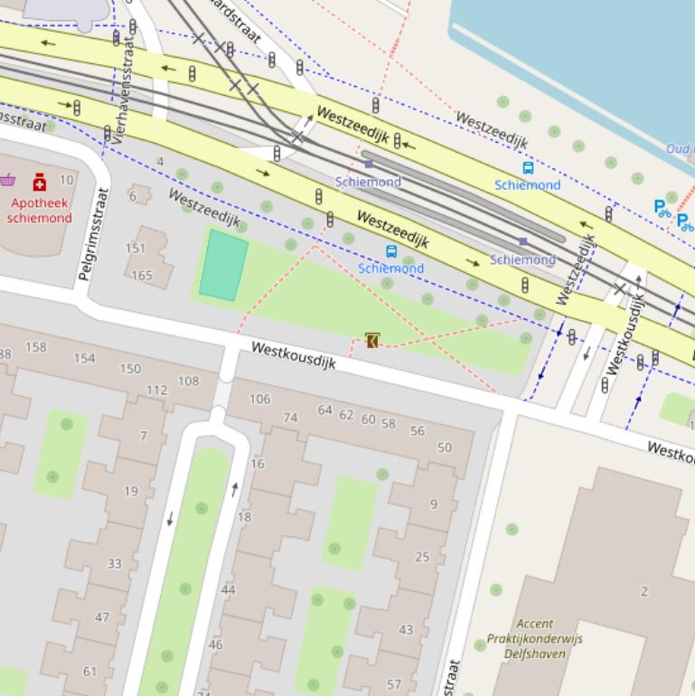 Kaart van de Westkousdijk.