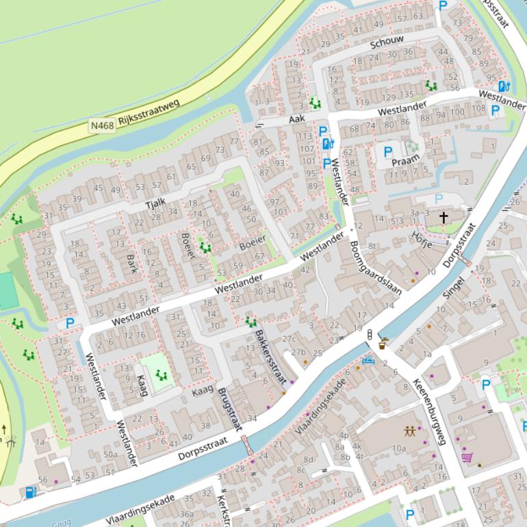 Kaart van  Westlander.