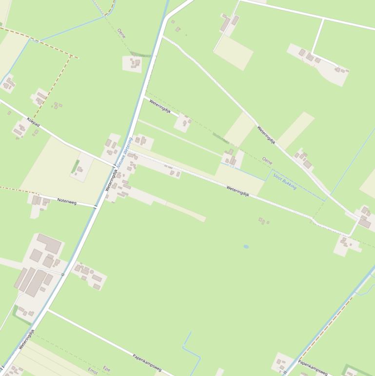 Kaart van de Weteringdijk.