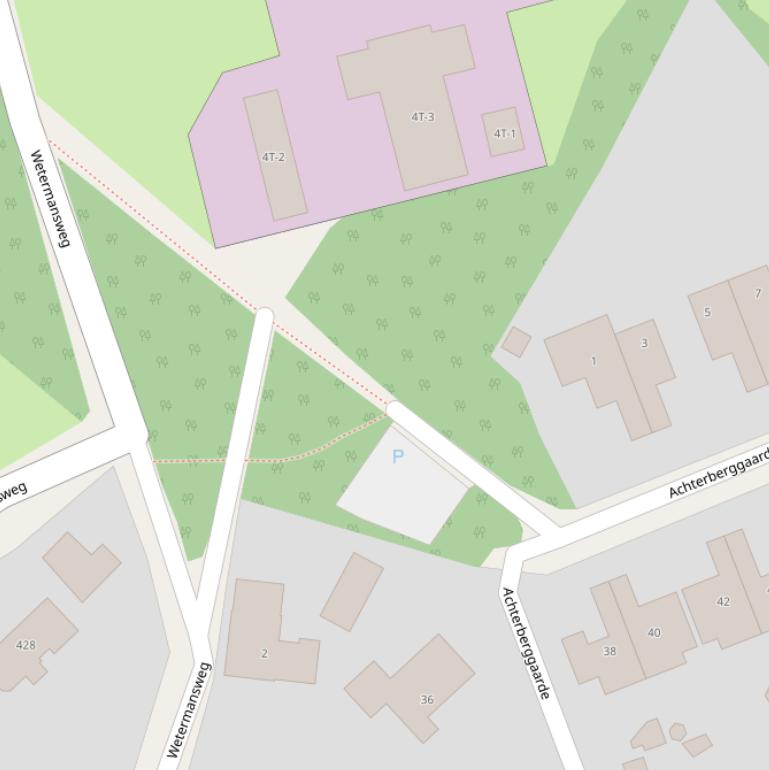 Kaart van de Wetermansweg.