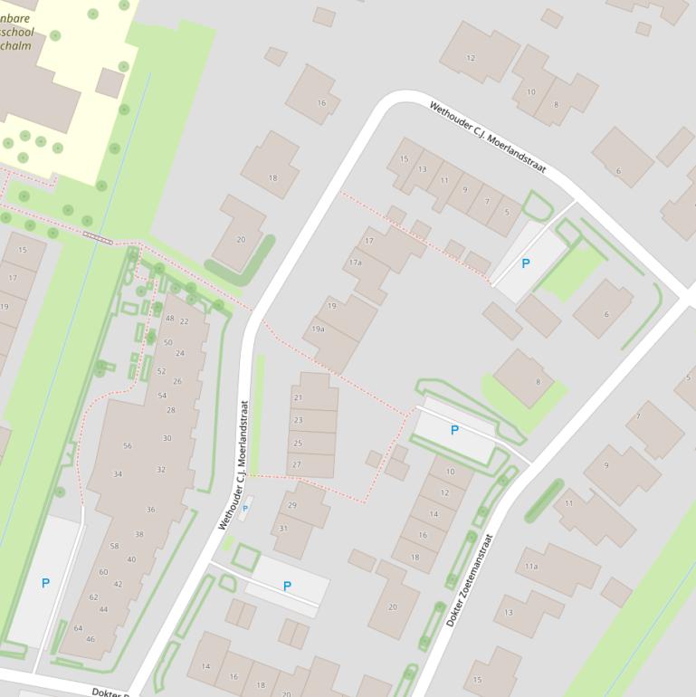Kaart van de Wethouder C.J. Moerlandstraat.