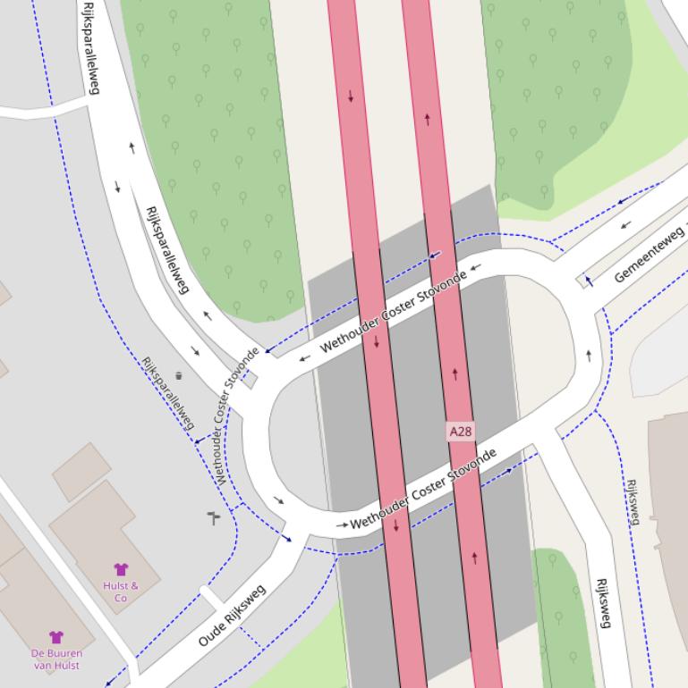 Kaart van  Wethouder Coster Stovonde.