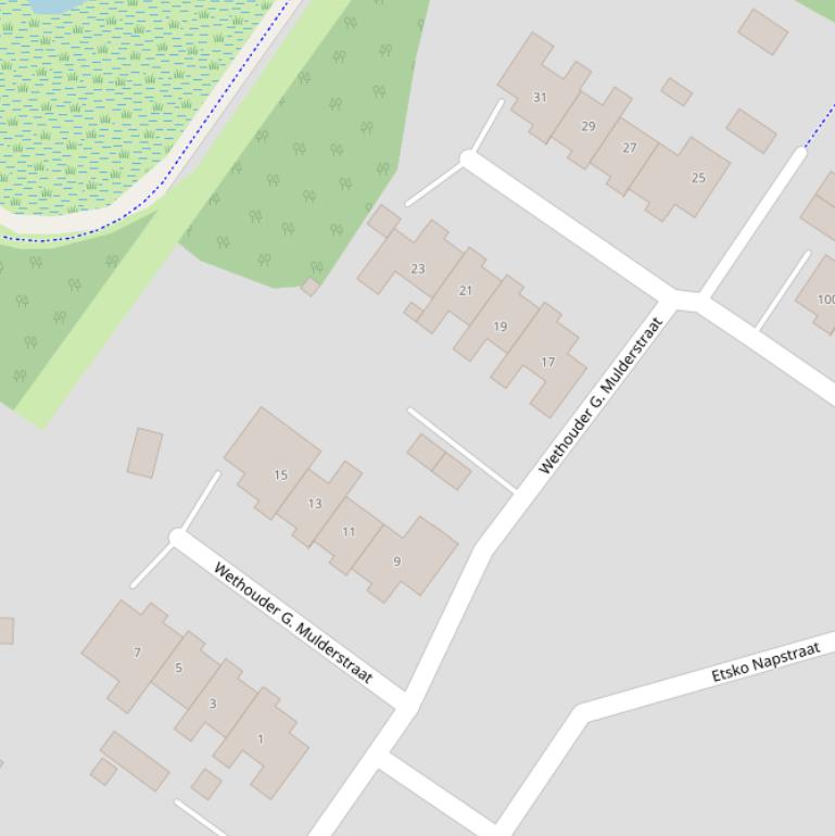 Kaart van de Wethouder G.Mulderstraat.