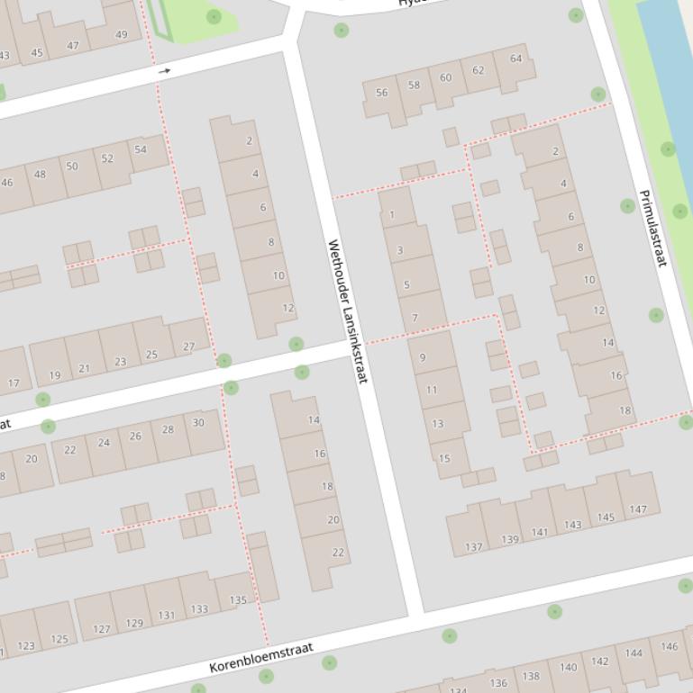 Kaart van de Wethouder Lansinkstraat.