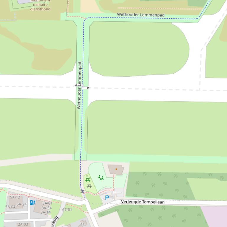 Kaart van het Wethouder Lemmenpad.