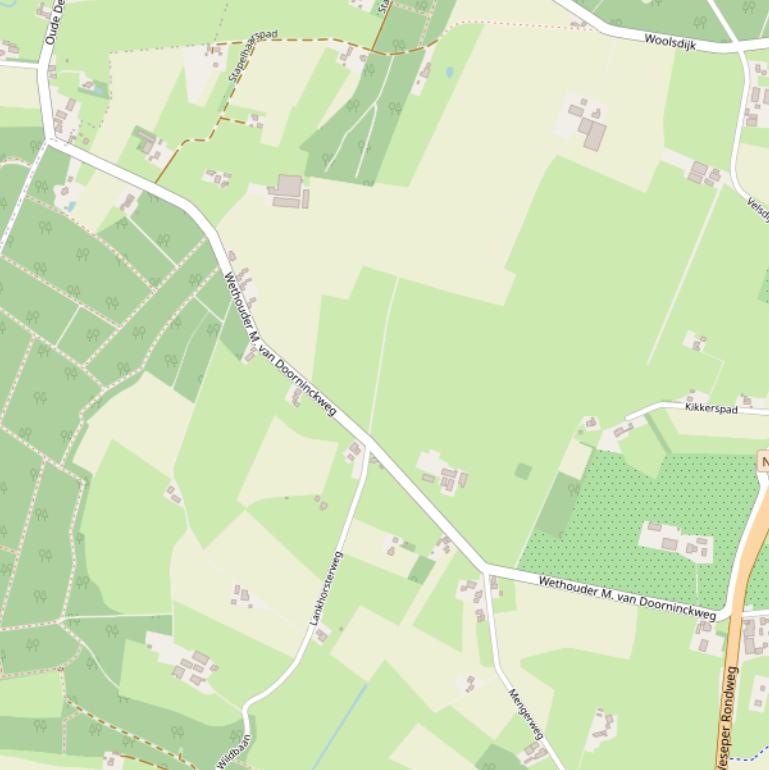 Kaart van de Wethouder M. van Doorninckweg.